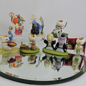Natsume's Book of Friends Figure Set Of 7 Desk Cake Topper Figure Nyanko Natsume